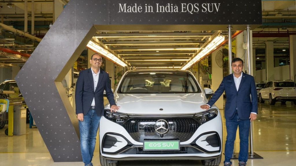 The EQS SUV, Mercedes-Benz's second electric vehicle built in India, was released on Monday.